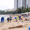 Biển Hòn Chồng (phường Bắc Nha Trang, Khánh Hòa) là điểm đến được du khách trong nước và quốc tế yêu thích. (Ảnh: Nguyễn Thành/TTXVN)