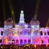 Màn trình diễn 3D mapping đến từ Việt Nam. (Ảnh: Thu Hương/TTXVN)