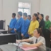 Các bị cáo tại phiên tòa. (Ảnh: TTXVN phát)