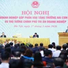 Thủ tướng Phạm Minh Chính chủ trì Hội nghị Doanh nghiệp góp phần vào tăng trưởng hai con số và Thủ tướng Chính phủ tri ân doanh nghiệp. (Ảnh: Dương Giang/TTXVN)