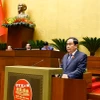 Chủ tịch Quốc hội Trần Thanh Mẫn phát biểu bế mạc Kỳ họp. (Ảnh: Doãn Tấn/TTXVN)