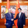Tổng Bí thư, Chủ tịch nước Tô Lâm hội kiến Chủ tịch Chính hiệp toàn quốc Trung Quốc Vương Hộ Ninh. (Ảnh: Thống Nhất/TTXVN)