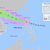 HÌnh ảnh vị trí và đường đi của bão Matmo lúc 13h ngày 3/10/2025. (Nguồn: Trung tâm Dự báo Khí tượng Thủy văn Quốc gia)