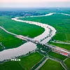 Công trình cầu máng dẫn nước hồ Dầu Tiếng vượt sông Vàm Cỏ Đông, tỉnh Tây Ninh. (Ảnh: Minh Phú/TTXVN)