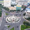 Quang cảnh trung tâm Ngã Sáu, thành phố Buôn Ma Thuột (tỉnh Đắk Lắk) nhìn từ trên cao. (Ảnh tư liệu: Hoài Thu/TTXVN)