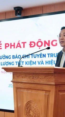 Thứ trưởng Bộ Công Thương Nguyễn Hoàng Long phát biểu tại Lễ phát động. (Nguồn; Bộ Công Thương)