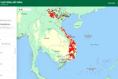 Theo dõi thông tin cảnh báo cháy rừng trên hệ thống thông tin cảnh báo cháy sớm của Cục Lâm nghiệp và Kiểm lâm tại địa chỉ Website https://vnforest.gov.vn. (Nguồn: Cục Lâm nghiệp và Kiểm lâm)