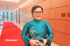 Đại biểu Quốc hội Nguyễn Thị Sửu, Phó Trưởng Đoàn đại biểu Quốc hội thành phố Huế. (Ảnh: Hùng Võ/Vietnam+)