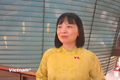 Đại biểu Nguyễn Thị Việt Nga, Đoàn Đại biểu Quốc hội thành phố Hải Phòng. (Ảnh: Hùng Võ/Vietnam+)