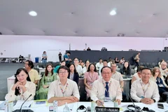 Đoàn công tác Việt Nam tham dự Hội nghị COP 30 đang diễn ra tại Brazil. (Ảnh: Chu Hương)