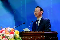 Bộ trưởng Bộ Nông nghiệp và Môi trường Đỗ Đức Duy phát biểu tại hội nghị. (Ảnh: PV/Vietnam+)