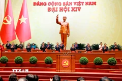 Đoàn Chủ tịch phiên trù bị Đại hội XIV của Đảng. (Ảnh: TTXVN)