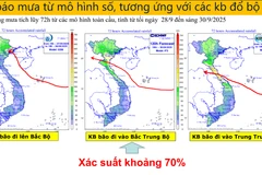 Kịch bản bão đi vào khu vực Bắc Trung Bộ. (Nguồn: Cục Khí tượng thủy văn)