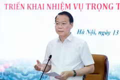 Bộ trưởng Bộ Nông nghiệp và Môi trường Đỗ Đức Duy cho hay dù tăng trưởng 4 tháng đầu năm khả quan, nhưng nếu không quyết tâm và giải pháp mạnh mẽ, sát thực tiễn, sẽ rất khó để hoàn thành chỉ tiêu cả năm, cả nhiệm kỳ. (Ảnh: Khương Trung) 