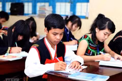 Tạo nguồn nhân lực cho vùng đồng bào dân tộc thiểu số và miền núi. (Ảnh: Quý Trung/TTXVN)