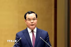 Bộ trưởng Bộ Dân tộc và Tôn giáo Nguyễn Đình Khang phát biểu giải trình, làm rõ một số vấn đề đại biểu Quốc hội nêu. (Ảnh: Tuấn Anh/TTXVN)