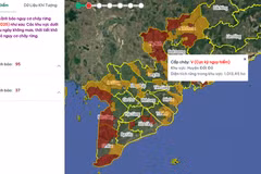 Hệ thống cảnh báo cháy rừng ngày 24/4/2025. (Nguồn: Cục Lâm nghiệp và Kiểm lâm)