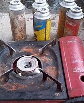 Bình gas mini cũ hỏng tiềm ẩn nhiều nguy cơ gây cháy nổ.