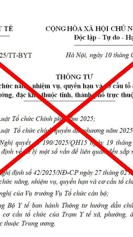 Văn bản giả mạo liên quan chức năng, nhiệm vụ của trạm y tế xã, phường.