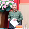 Thiếu tướng Nguyễn Quốc Toản, Chánh Văn phòng Bộ Công an, Người phát ngôn Bộ Công an phát biểu tại Họp báo. (Nguồn: Bộ Công an)