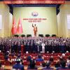 Ban Chấp hành Trung ương Đảng Cộng sản Việt Nam khóa XIV ra mắt Đại hội. (Nguồn: TTXVN)