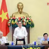 Chủ tịch Quốc hội Trần Thanh Mẫn phát biểu khai mạc Phiên họp thứ 2 của Ủy ban Thường vụ Quốc hội. (Ảnh: Doãn Tấn/TTXVN)
