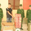 Số pháo nổ nhập lậu trái phép được lực lượng Bộ đội Biên phòng Lạng Sơn thu giữ. (Ảnh: TTXVN phát)