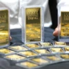 Vàng miếng tại sàn giao dịch ở Seoul, Hàn Quốc. (Ảnh: Yonhap/TTXVN)