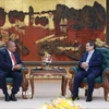Thủ tướng Phạm Minh Chính tiếp Bộ trưởng Ngoại giao và Hợp tác Timor Leste Bendito dos Santos Freitas. (Ảnh: Dương Giang/TTXVN)