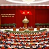 Phiên khai mạc Hội nghị Ban Chấp hành Trung ương Đảng khóa XIII. (Ảnh: Doãn Tấn/TTXVN)