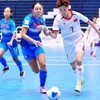 Futsal nữ Việt Nam đánh bại Futsal nữ Philippines. (Nguồn: VFF)