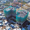 Dự án nhà ở xã hội MK Central City ở thành phố Phan Rang-Tháp Chàm đang được xây dựng. (Ảnh: Trần Việt/TTXVN)