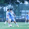 U17 nữ Việt Nam nỗ lực tập luyện trước trận gặp U17 nữ Trung Quốc. (Nguồn: VFF)
