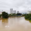 Mực nước sông Cầu đoạn chảy qua khu vực trung tâm tỉnh Thái Nguyên sáng 10/7/2026. (Ảnh: Hoàng Nguyên/TTXVN)