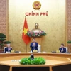 Thủ tướng Phạm Minh Chính chủ trì phiên họp Chính phủ thường kỳ tháng 11/2025. (Ảnh: Dương Giang/TTXVN)