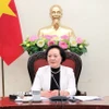 Phó Thủ tướng Phạm Thị Thanh Trà chủ trì buổi làm việc. (Ảnh: Chu Thanh Vân/TTXVN)