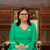 Tổng thống lâm thời Venezuela Delcy Rodríguez. (Ảnh: THX/TTXVN)