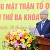 Chủ tịch Ủy ban Trung ương Mặt trận Tổ quốc Việt Nam Đỗ Văn Chiến phát biểu. (Ảnh: Minh Đức/TTXVN)