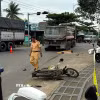 HIện trường vụ tai nạn. (Ảnh: TTXVN phát)