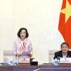 Phó Chủ tịch Quốc hội Nguyễn Thị Thanh phát biểu. (Ảnh: Doãn Tấn/TTXVN)