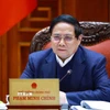 Thủ tướng Phạm Minh Chính chủ trì cuộc họp. (Ảnh: Dương Giang/TTXVN)