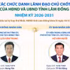 Các chức danh lãnh đạo chủ chốt của HĐND và UBND tỉnh Lâm Đồng