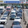Giao thông cửa ngõ Thành phố Hồ Chí Minh tăng cao ngày cuối kỳ nghỉ Tết. (Ảnh: Hồng Đạt/TTXVN)