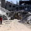 Cảnh đổ nát do xung đột tại Gaza. (Ảnh: THX/TTXVN)