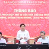 Đồng chí Đặng Văn Dũng, Ủy viên Trung ương Đảng, Phó Trưởng Ban Nội chính Trung ương thông báo kết quả phiên họp. (Ảnh: Phương Hoa/TTXVN)