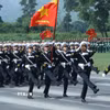 Khối sỹ quan Hải quân nhân dân tại buổi hợp luyện. (Ảnh: Trọng Đức/TTXVN)