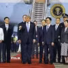 Tổng thống Mỹ Donald Trump tới Bắc Kinh ngày 13/5/2026, bắt đầu chuyến thăm cấp nhà nước Trung Quốc. (Ảnh: Kyodo/TTXVN)