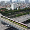Đoạn trên cao tuyến đường sắt đô thị đoạn Nhổn-Ga Hà Nội. (Ảnh: Huy Hùng/TTXVN)