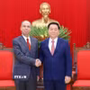 Trưởng Ban Tuyên giáo và Dân vận Trung ương Nguyễn Trọng Nghĩa tiếp Đại sứ Cuba tại Việt Nam Rogelio Polanco Fuentes. (Ảnh: Phương Hoa/TTXVN)