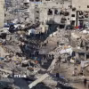 Cảnh tàn phá do xung đột tại Jabalia, Dải Gaza. (Ảnh: THX/TTXVN)
